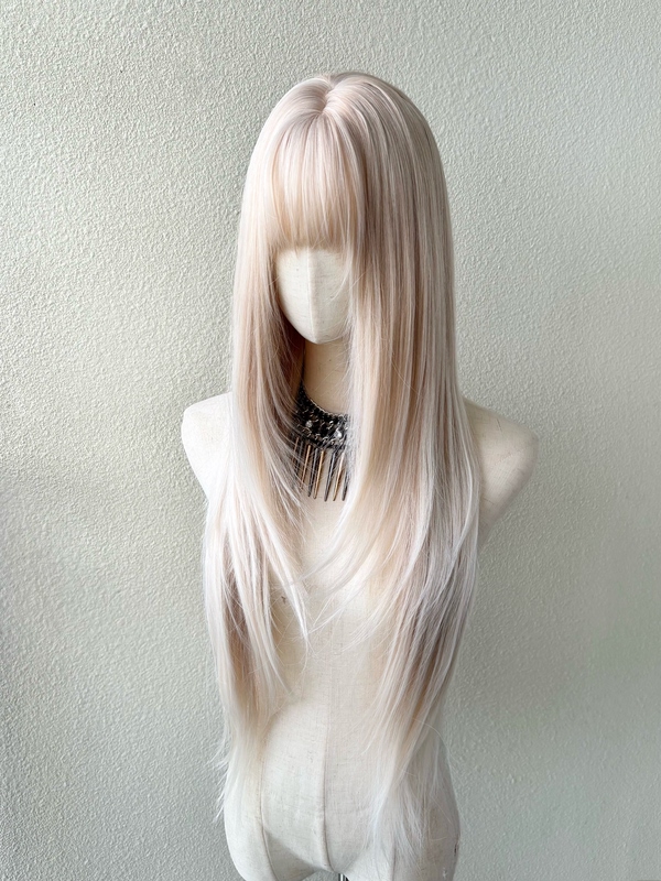 New Product from Wildman Treasure: 86cm Long Light Platinum Straight Hair High-Temperature Fiber High-End Barbie Wig Set