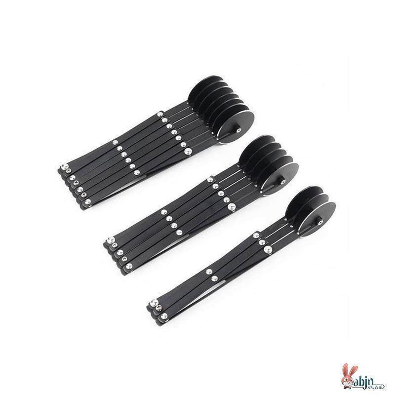 Retractable 5-Wheel 7-Blade Dough Divider for Non-Stick Pastry, Puff Pastry, Pizza Multi-Wheel Cutter