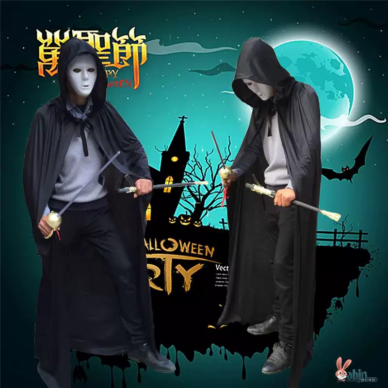 sự tích halloween Trang phục Halloween dành cho người lớn và trẻ em áo choàng đen áo choàng thuật sĩ áo dây chết ma cà rồng trang phục hóa trang tranh halloween