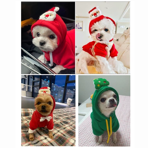 Рождественская домашняя одежда осень и зима милые шляпы кошачья одежда трансформация собака Рождественская елка Свитер, чем медведь Тедди