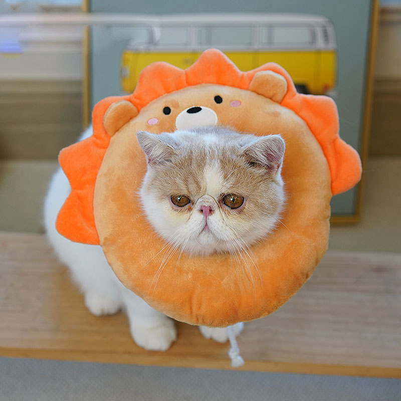 Elizabeth circle cat shame collar anti-licking sterilization cat soft cloth collar collar cute headgear pet supplies