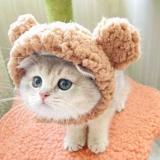 Шляпа для домашних животных милая новогодняя плюшевая кошачь