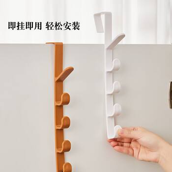 Vertical storage clothes hanger behind the door wardrobe dormitory bedside clothes hanger five-segment home daily use set