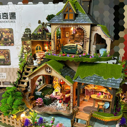 New arrival diy Cottage Forest Adventure House Small House Handmade Building Model Toy Female Birthday Gift
