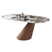 Family and Friendship Italian ultra-crystal round table tea table Tea cabinet Luxury Xuan Taiwan Restaurant Furniture