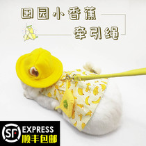 Pet rabbit leash rope spring summer rabbit clothes Dutch pig dwarf rabbit walking rabbit rope photo decoration clothing hat