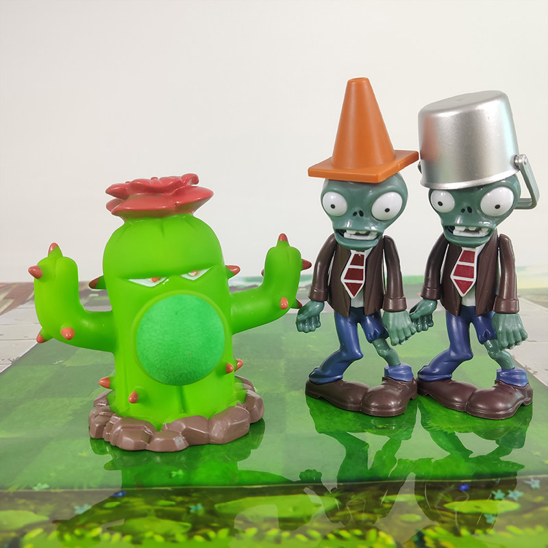Игрушки-животные 植物大战僵尸玩具大号软胶仙人掌射手可发射炮弹对战手办男孩单个 Rong Dafeng