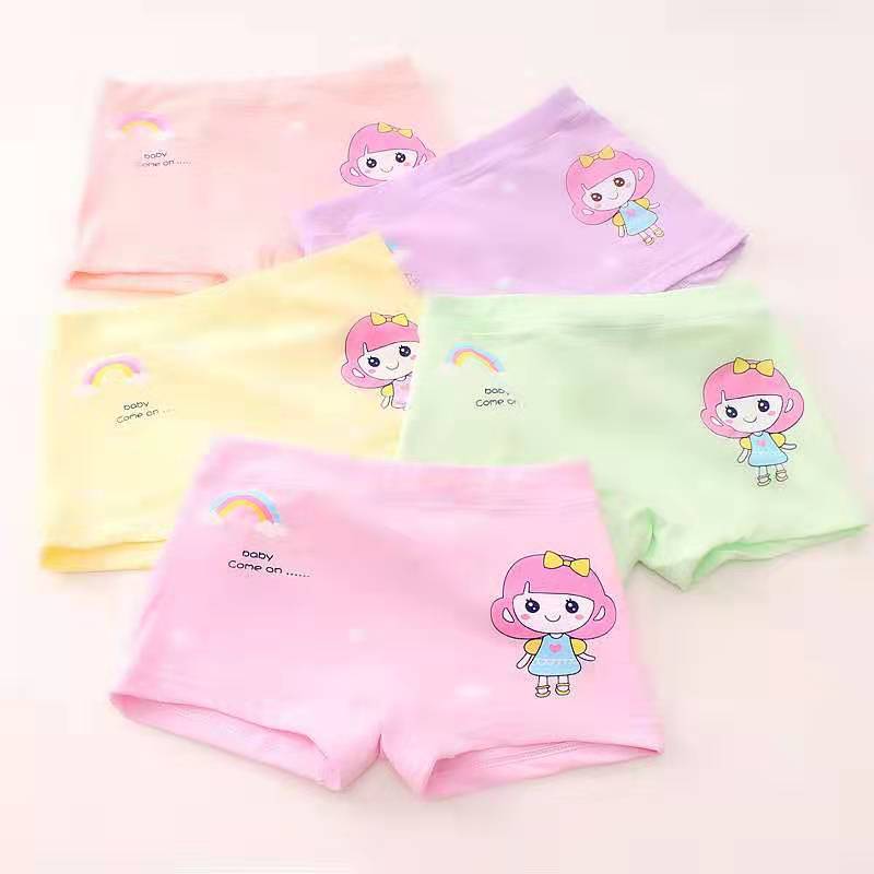 Girls 2-year-old girl female baby pure cotton 3 baby virgin treasure four-corner panties do not clip pp shorts wear four-corner pants