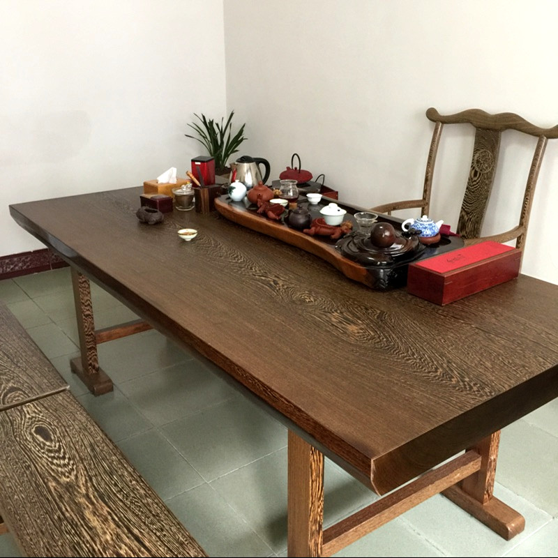 African chicken fin wood tea table tea table log mahogany tea table desk desk desk 1 m 8 painting