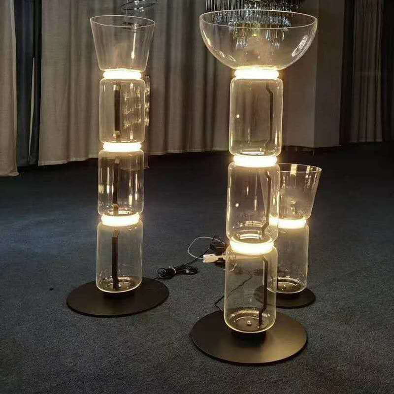 Italian Flos Tunnel Floor Lamp Living Room Crystal Milan Bedroom Glass Modern Minimalist Noctambule Lamp
