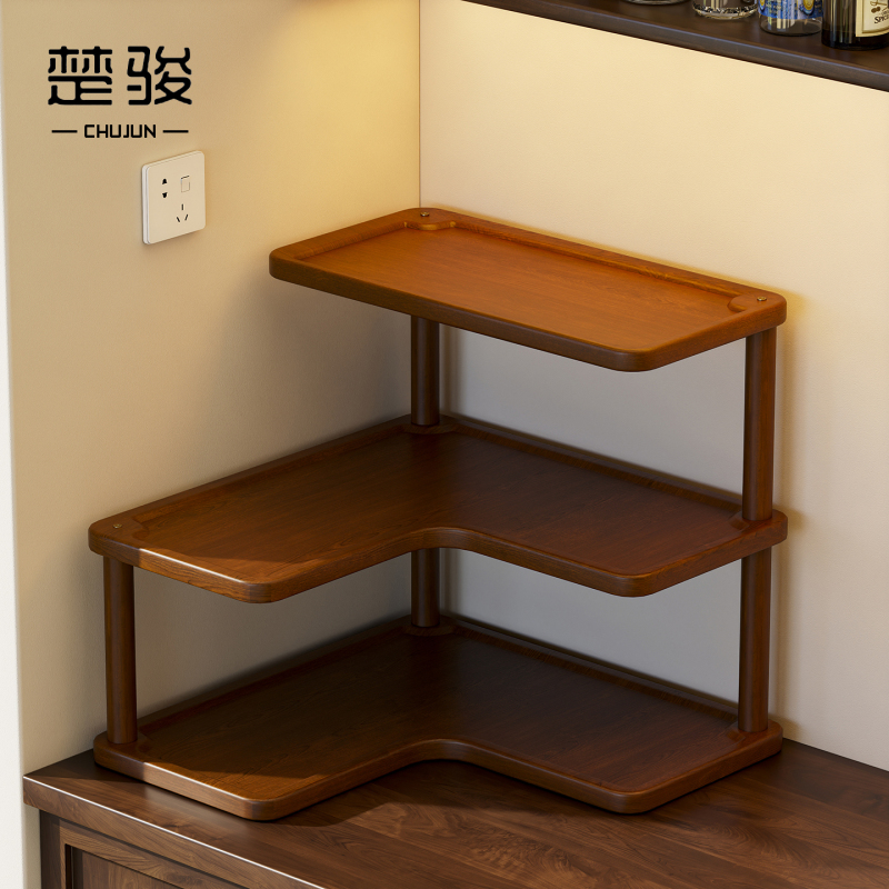 Desktop Storage Rack Solid Wood Household Corner Coffee Cup Water Cup Holder Corner Organizer Tiered Shelf Desktop Storage Rack Solid Wood Household Corner Coffee Cup Water Cup Holder Corner Organizer Tiered Shelf