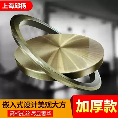 Countertop embedded stainless steel trash can clamshell rocker cover elastic cover decoration kitchen powder room brushed square round