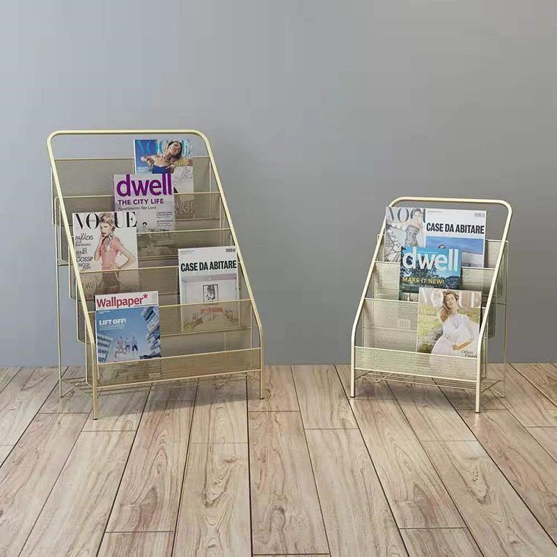Nordic Iron Art Office Containing Landing Magazine Rack Baby Shelves of children's bookshelves Newspaper Newspaper