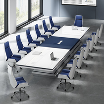 Conference table long table simple modern desk size plate rectangular company meeting to negotiate table and chair combination