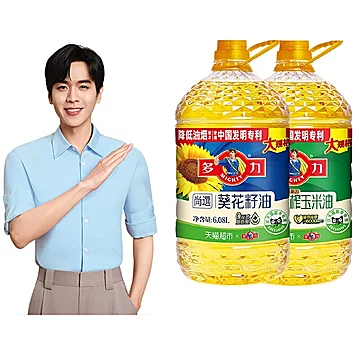 多力尚选葵花籽油玉米油6.08L*2桶