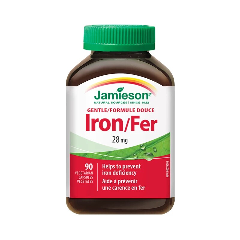 Jamieson健美生进口铁元素温和铁复合物男女可补充气血90粒