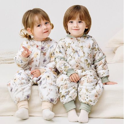 ibaby恒温婴儿夹棉睡袋男女儿童秋冬防踢被宝宝防惊跳四季通用