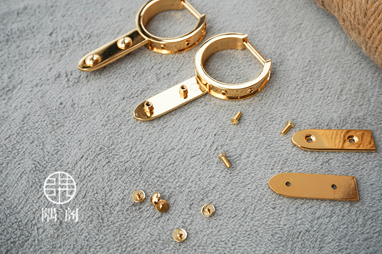Hand grip buckle for handle boutique quality zinc alloy bag five gold accessories handmade leather