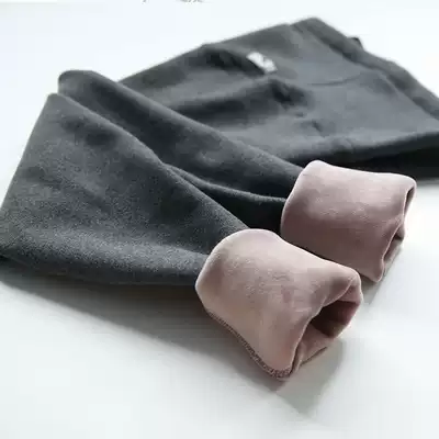 Pregnant women pants plus velvet thickened winter wear 2021 cotton trousers large size Belly Belly pants tide mom warm pants tide