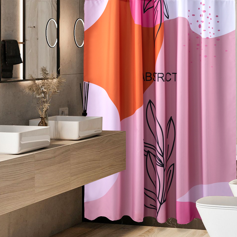 Punch-free dressing room bathroom partition shower curtain waterproof cloth mildew thickening curtain Japan