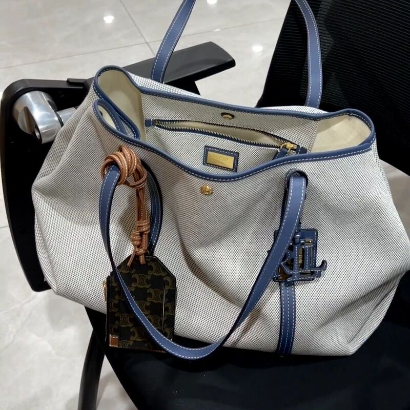 2025 Spring/Summer New Canvas Casual Tote Bag Fashionable Versatile Shoulder Handbag Simple Shopping Bag Large Capacity 2025 Spring/Summer New Canvas Casual Tote Bag Fashionable Versatile Shoulder Handbag Simple Shopping Bag Large Capacity