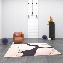 (One carpet one painting)Exclusive design Nordic abstract Morandi color carpet Living room bedside mat Light luxury style