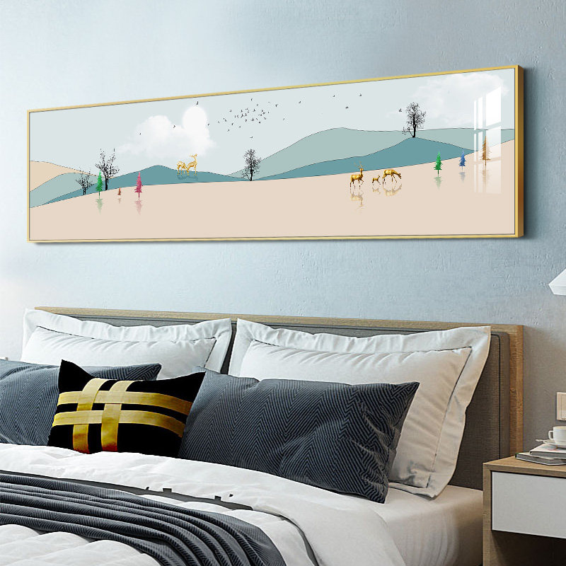 Nordic Children's House Hanging Painting Bedroom Decoration Painting Little Fresh Wind Landscape Painting Modern Minima Boy Girl Room Mural Painting