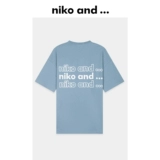 [Тот же блогер] Нико и ... Рейнбоу Т -Форбат новые негабаритные пары короткие рукава 228662