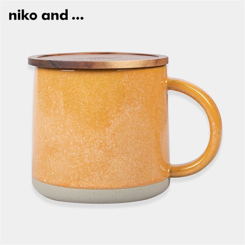 niko and ... Кружка новогодняя цветная макаронная креативная бытовая чашка в японском стиле с крышкой 964733