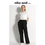 niko and ... Японские летние приталенные штаны, высокая талия, свободный прямой крой