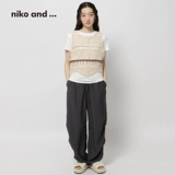 niko and ... Трикотажный летний свитер, футболка для отдыха без рукавов, 2025 года, круглый воротник