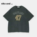 Нико и... футболка мужская, осень 2024, новая мода, повседневная, с буквенным принтом, свободная, с короткими рукавами, 144647