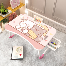 Bed Small desk Desk Laptop folding table Lazy cartoon cute bedroom Student dormitory Bedroom