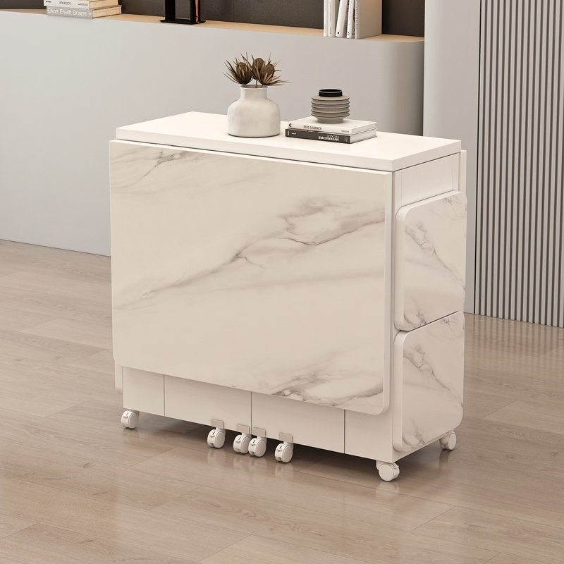 Suitable for Home Use, Foldable Dining Table, Movable, Extendable, Rectangular, Round, for Small Apartments, Multi-Chair Combination, Small Dining Table Suitable for Home Use, Foldable Dining Table, Movable, Extendable, Rectangular, Round, for Small Apartments, Multi-Chair Combination, Small Dining Table