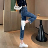 Весенние прямые свободные джинсы, штаны, коллекция 2023, высокая талия, свободный крой, подходит для подростков