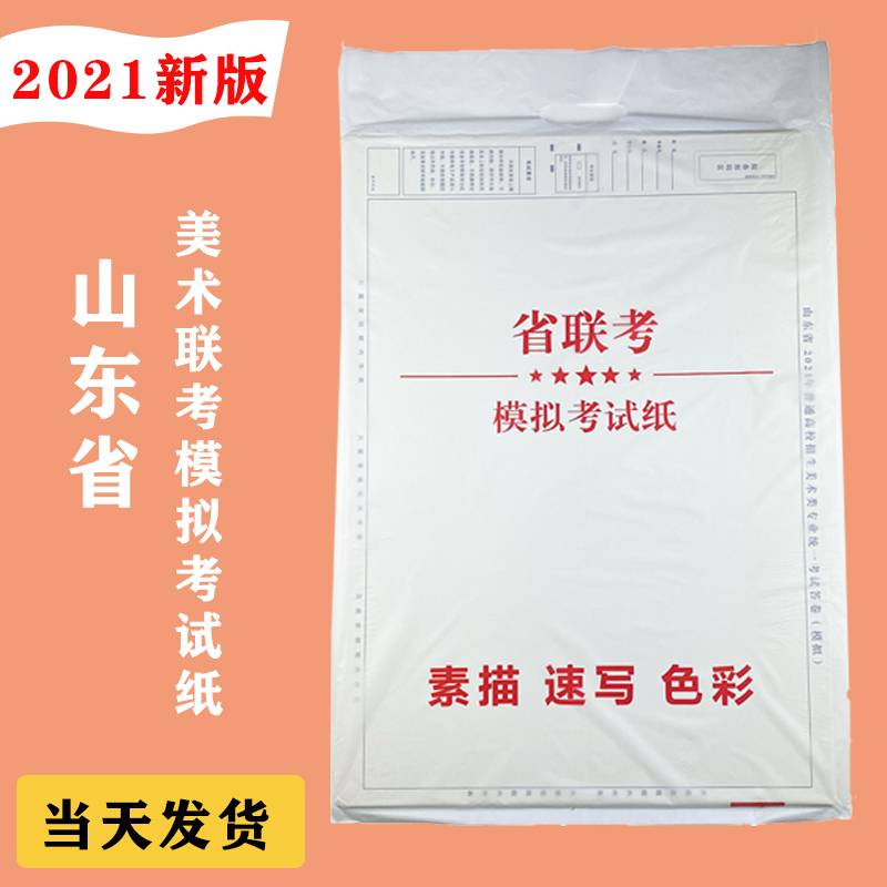 2021 Shandong Province new test paper art simulation test paper sketch sketch gouache joint test paper 4 open 6 open joint test paper Art special 180g160g6k4K students with drawing paper