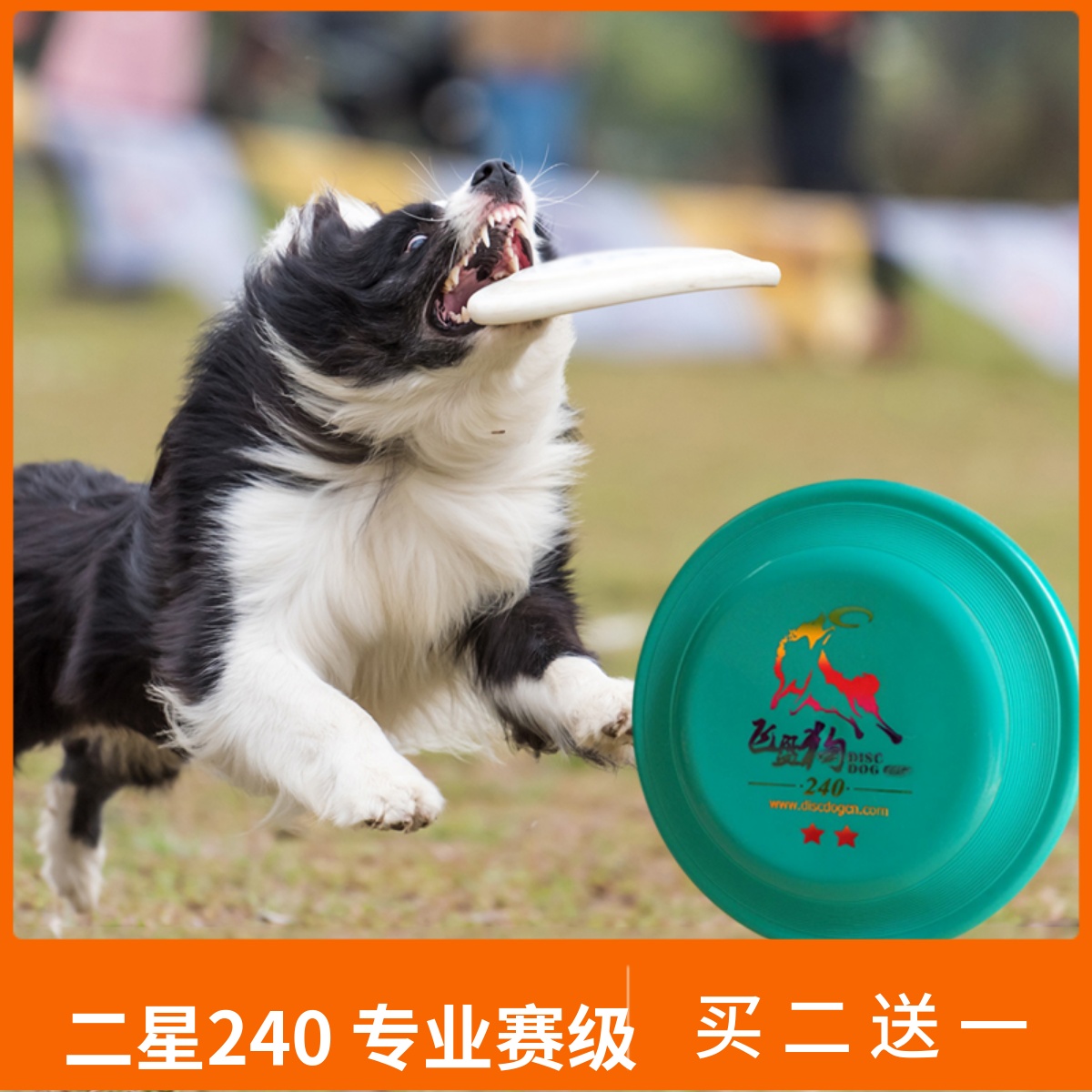 Flying Disc Dog Special Flying Disc Two Stars disc Competition Level Normal Biting Flying Saucer Side Pastoral Training Pet Supplies Toys-Taobao