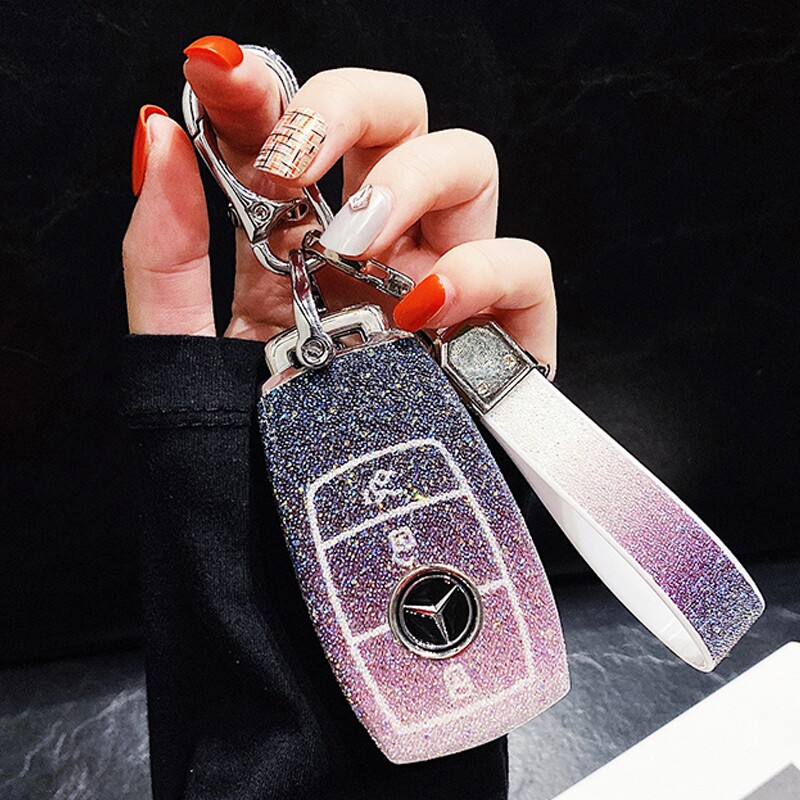 Suitable for the Benz e300l key cover c260l c200l c200l a200l a200l upscale gla200 flash drilling kit buckle