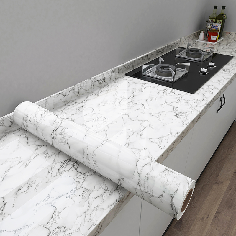 Kitchen anti-oil sticker self-adhesive waterproof and moisture-resistant hearth range hood wall wall marble wall stickers