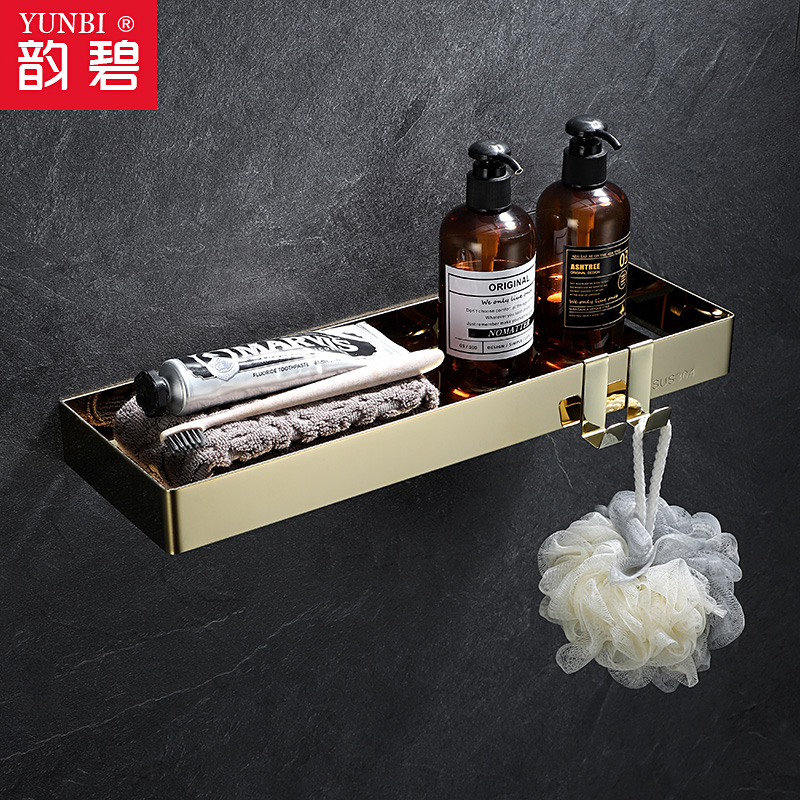 Makeup Room Mirror Front Glass Shelve 304 Stainless Steel Monolayer Toilet Wash Terrace Cosmetic containing layer Shelf wall