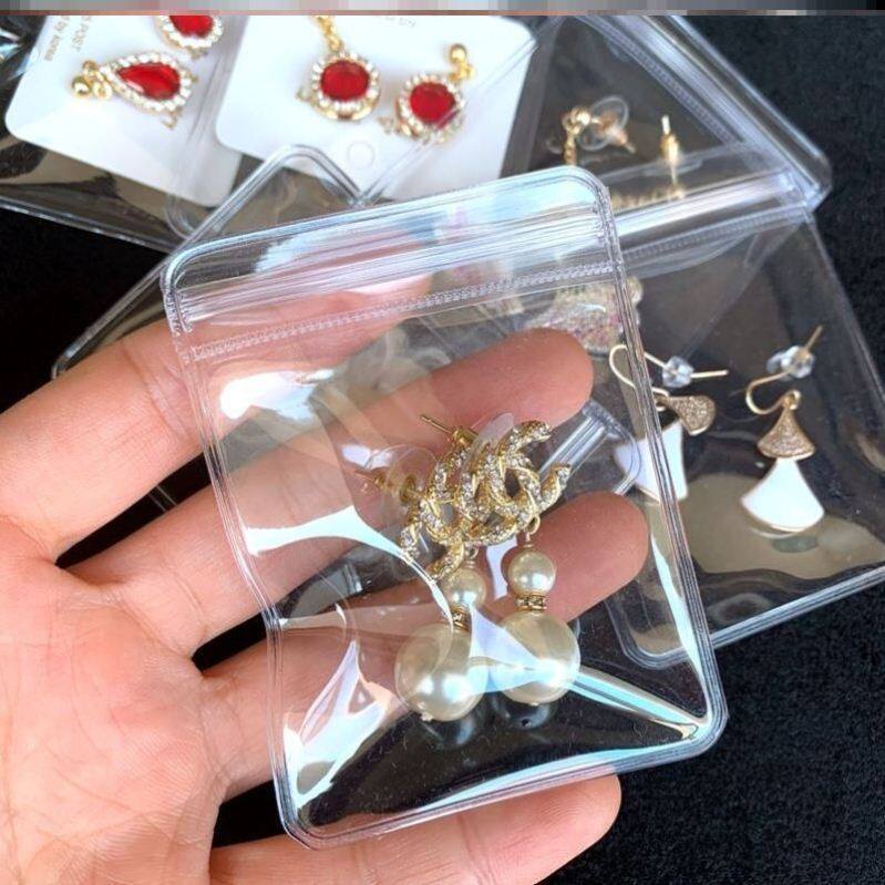 Transparent jewelry sealed bag packing accessories register anti-oxidation dust-proof ear jewelry storage bag photo album large capacity
