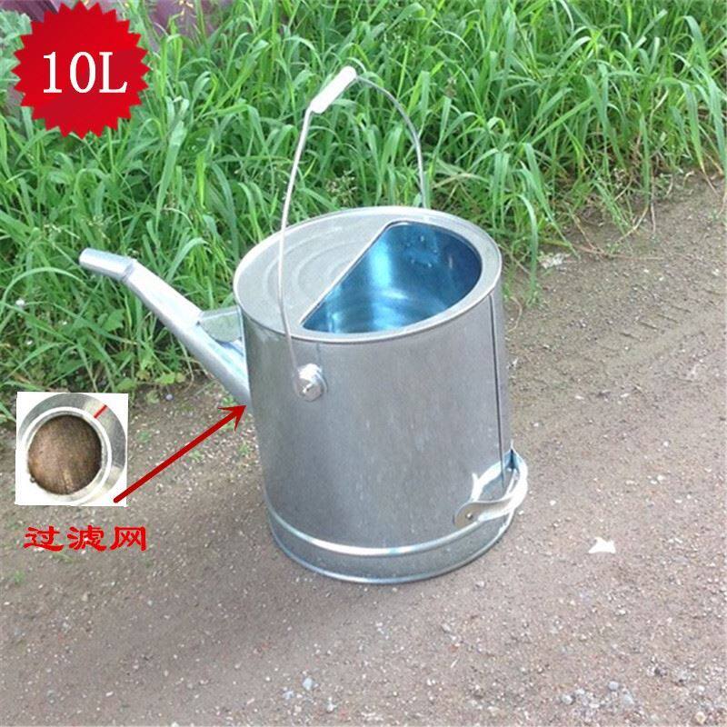 Stainless steel fuel tank long mouth hand-held large iron barrel funnel sealed gasoline drum explosion-proof belt aluminum oil tank