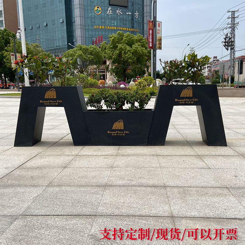 Outdoor wrought iron flower box combination commercial street landing finished flower bed sales department municipal road isolation flower trough planting
