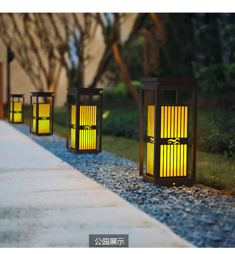 草坪灯户外防水现代中式庭院灯柱头灯花园别墅公园小区草地景观灯详情7