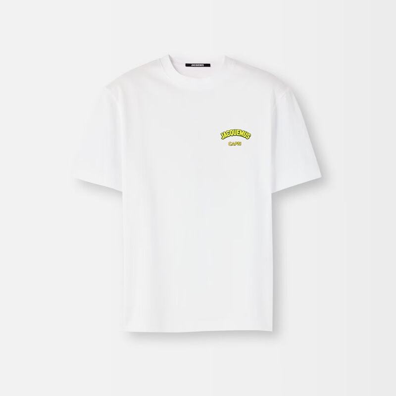 Jacquemus 25Th Anniversary New Logo Print T-Shirt Trendy Brand Short-Sleeved Casual Fashion Cross-Border