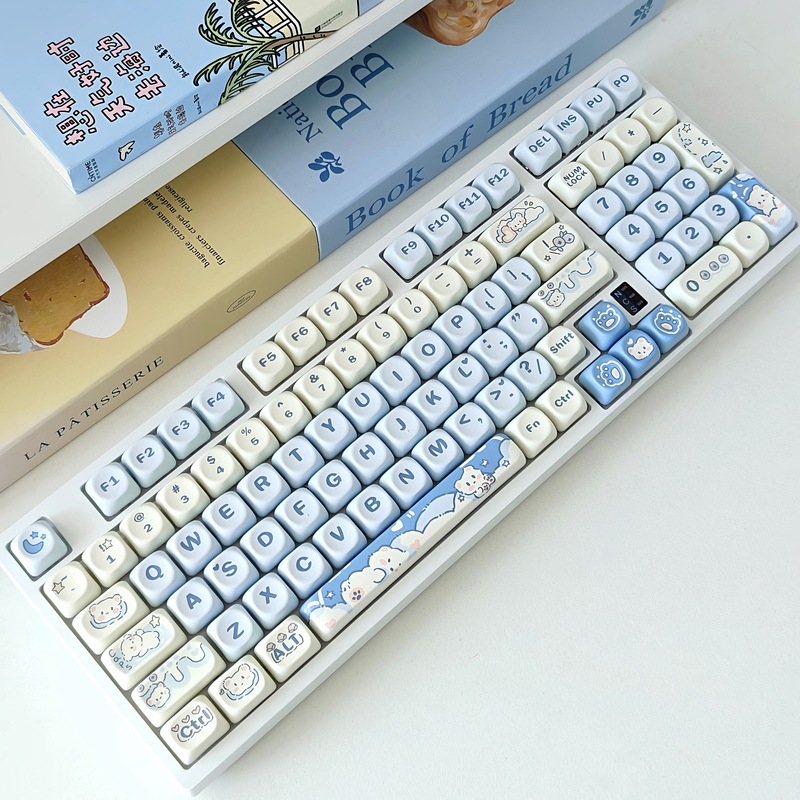 Wireless Mechanical Keyboard 98 Keys Bluetooth Three-Mode Wired for Girls High Aesthetic Value Cute Gaming Office Mahjong Soundless Wireless Mechanical Keyboard 98 Keys Bluetooth Three-Mode Wired for Girls High Aesthetic Value Cute Gaming Office Mahjong Soundless