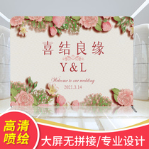 Prepared Poster ShowsCustomized Annual ExhibitionWedding Visa Activity Background Wall Design Printing