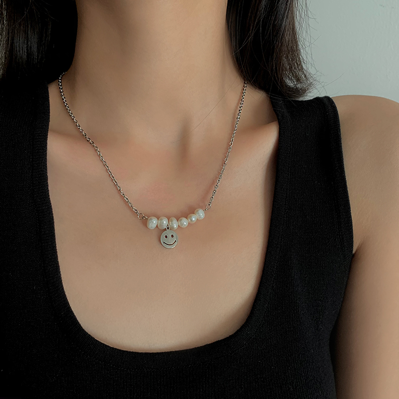 Necklaid Female Design Feeling 2023 Pearl Clock Chain Neck - neck - neck - chain Valentine Day Girlfriend Girls