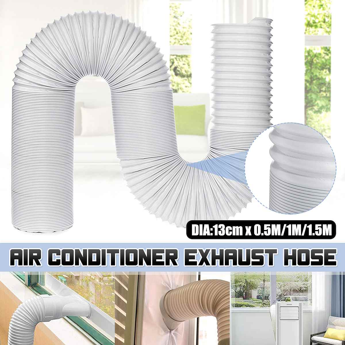 DIA130mm Portable Air Conditioner Vent Flexible Exhaust Hose