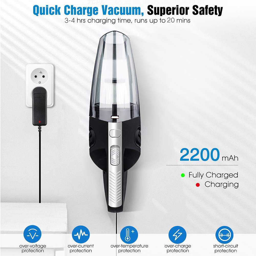 Audew 4000PA Portable Handheld Car Vacuum Cleaner Wireless R